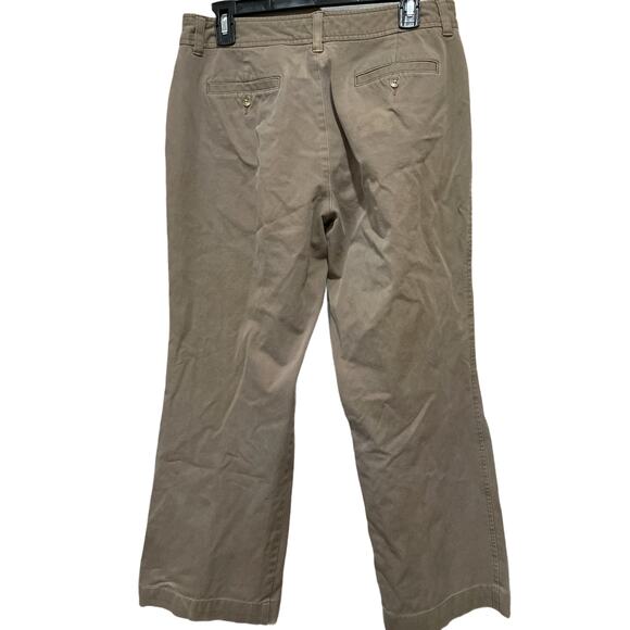 Eddie Bauer Blakely Fit Chino Pants Women Size 12 Brown Mid Rise Cotton Blend - Picture 2 of 5